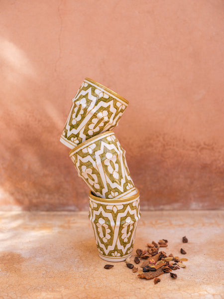 Grande tasse beldi Fassia noir gold – Chabi-morocco