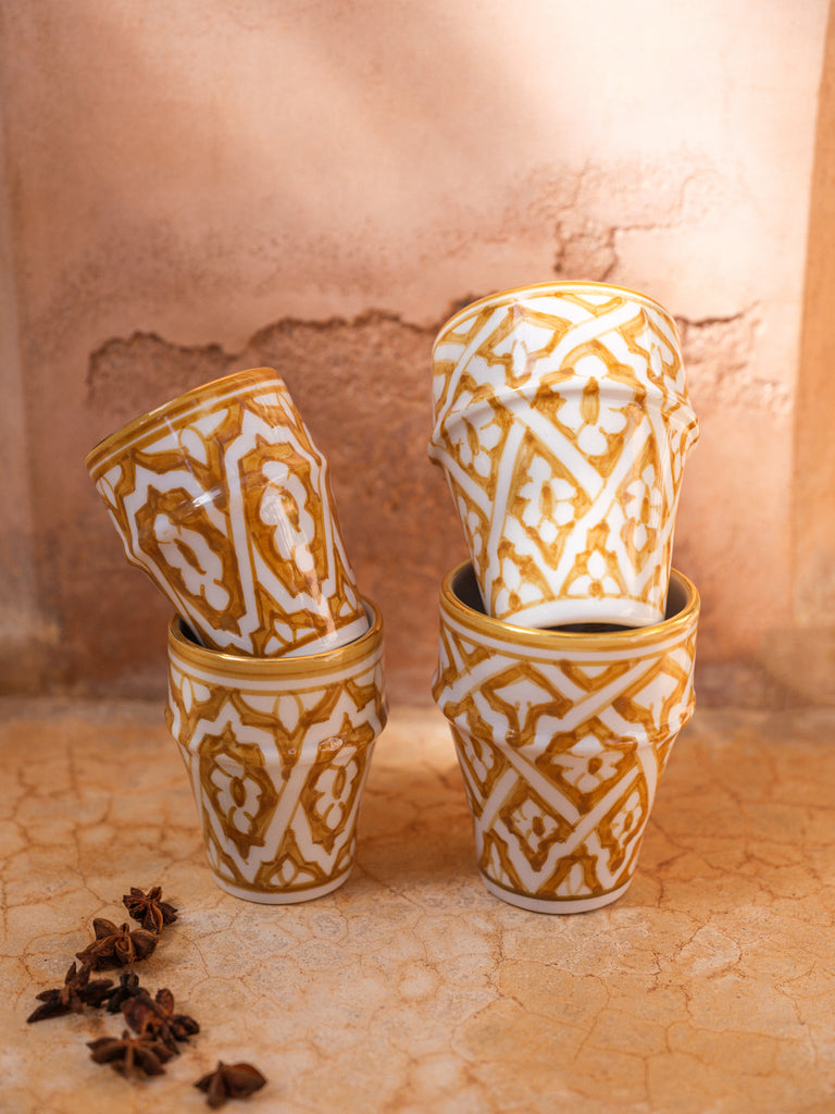 Grande tasse beldi fassia paille gold – Chabi-morocco