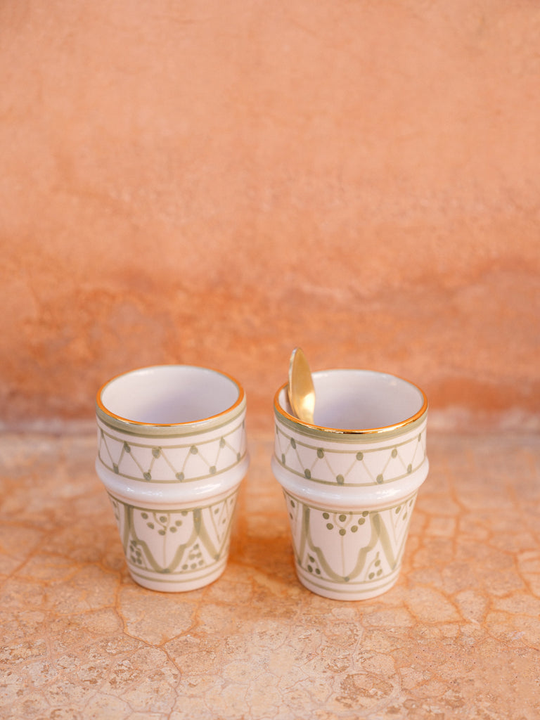 2 Moyennes tasses beldi Zwak mint gold