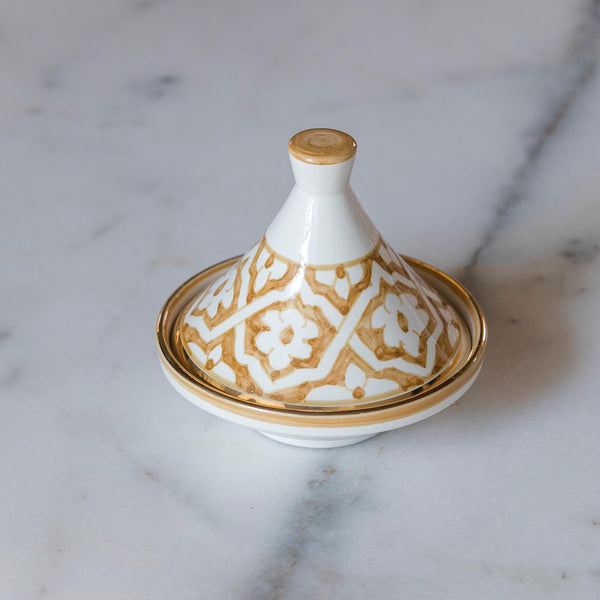 PETIT TAJINE D14CM FASSIA PAILLE GOLD