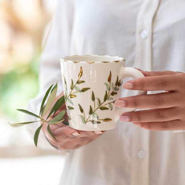 PETIT MUG FEUILLES GOLD