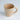 Petit ceramic mug in white and gold color, small size, for hot beverages.