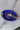 Plat ovale Empreinte bleu majorelle gold, bleu majorelle ceramic plate with gold accents and embossed design.