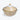 SOUPIÈRE ceramic soup bowl with white glaze and rustic handle