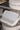 Plateau Long Rectangle Ceramic Plate in White Marble Finish
