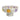 Coupe à fruit Tutti Frutti gold, colorful ceramic fruit bowl with gold accents.