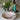 SALADIERS BAS ceramic salad bowl with natural wood handle and earthy brown color.