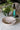 SALADIERS BAS ceramic salad bowl with natural wood handle and earthy brown color.