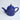Théière - Hand-painted Ceramic French Tea Set with Soft Blue Floral Pattern