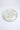 Rond plate made of ceramic in white color, round shape, and flat base.