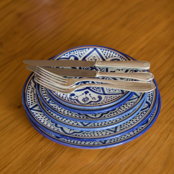 Assiettes Zwak bleu majorelle gold