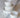 Plats de service droits Empreinte blanc gold