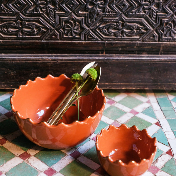 Saladier en céramique moucheté grand modele|Marrakech deco
