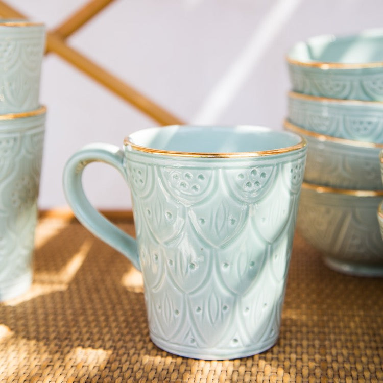 Mug Empreinte mint gold